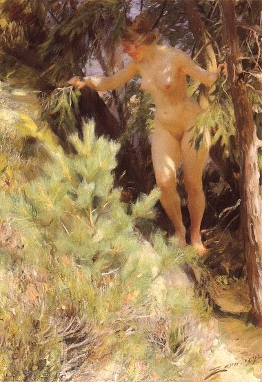 Anders Zorn Naken under en gran [Nude under a fir]